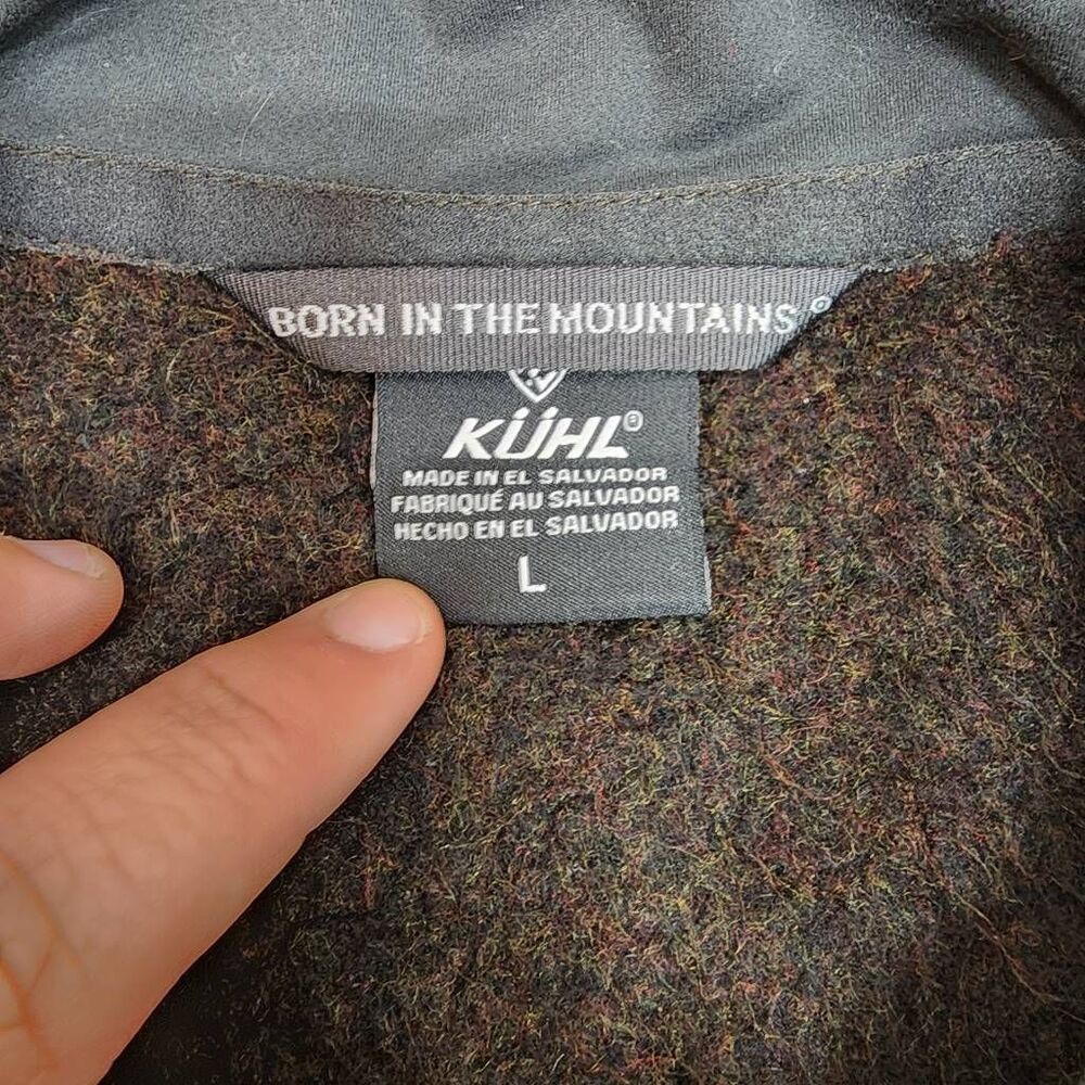 Kuhl Born in the Mountains Men’s Large Brown Quarter Zip Sweater Pullover - Picture 6 of 7